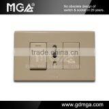 Italian Wall Switch and Socket With Telephone Socket RJ11