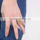 New Designs Fingernail Shaped Fake Gold Ring thumbnail-1
