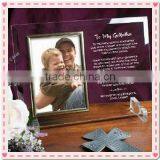 Father's Day Souvenir Custom Text Etched Clear Glass Photo Frame thumbnail-1