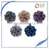 45mm Resin Rose Flower Round Flatback Cabochon Craft Embellishment thumbnail-4