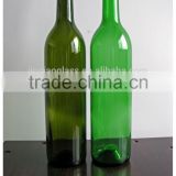 750ml antique green and dark green glass wine bottle with cork