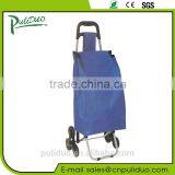 Solid-colored Square Pocket 6 Wheeled Climb Stairs Folding Shopping Cart thumbnail-1