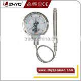 Electric contact and isolated diaphragm melt pressure gauge