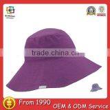 Wholesale Cheap Custom 100% Cotton Reversible Blank Purple Bucket Hat