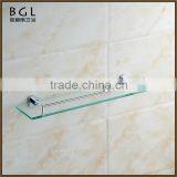 80537-cp European Design Brass Chrome Bathroom Accessories Glass Shelf