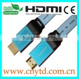 blue color metal plug HDMI cable 1.4Version