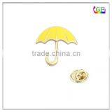 Gold Yellow Enamel Umbrella LAPEL PIN Brooch thumbnail-1