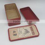 Top Quality Rectangular Double Layer Metal Pen Pencil Case