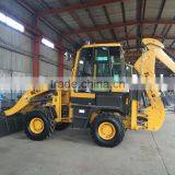 1600kg Backhoe Type Wheel Loader With Front End Loader and Back Digger