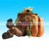 Hand Painted Funny Scarecrow Halloween Resin Figurines thumbnail-1