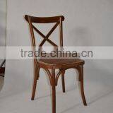 Solid Wooden Cross Back Chair thumbnail-3