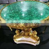 Fantastic Quality Gilt Bronze Mounted Louis XVI Style Natural Malachite Console Table thumbnail-5