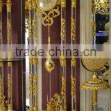 Exquisite Copper Cast Floor Clock, High Quality 24K Gold Floor Clock, Metal Mounted Floor Clock thumbnail-2