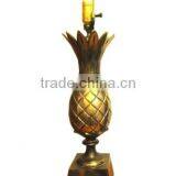 Brass Pineapple Lamp Wth Wooden Base For Your Home Decoration