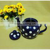 Colorful White With Printing Ecofriendly 100% Ceramic Tea Pot thumbnail-2
