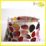 Table Decoration Iridescent Colored Flower Petal Pattern Mosaic Cheap Flat Flower Vase thumbnail-3