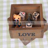 Zakka Home Decor Love Simple Storage Box With Solid Wood thumbnail-2