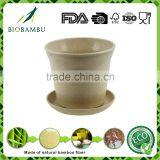 Professional Factory Cheap Wholesale China Bamboo Fiber Flower Pot With Tray