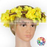 Purple Flower Headband Vintage Wedding Crown Artificial Wreath thumbnail-5