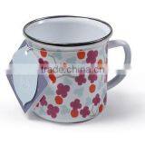 Metal Flower Printed Enamel Mug thumbnail-1