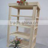 Foldable Modern Step Style Wood Decorative Flower Display Shelf thumbnail-6