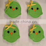 Hot Sell Adorable Pastel Green Spring/Easter Chick Face Felt Applique Made in China thumbnail-1