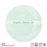 Embossed Solid Color Dinner Plate thumbnail-3