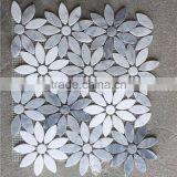 MM-CV294 Hot Sale Floor Natural Stone Flower Pattern Marble Mosaics Tile thumbnail-2