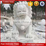 Outside Decoration Carved White Marble Foo Dogs Statue thumbnail-2