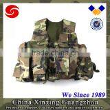 Camouflage Woodland Green Tactical Vest With Pen Flash Light Magazine Pouch for Front Rear