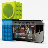 Rubik's Cube Silicone Football Speaker for i Phone Silicone Mobile Phone Holder Horn Stand thumbnail-1