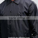 Custom Black Plain Button up Track Jacket thumbnail-3