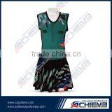 Custom Lycra Sublimation Sexey Netball Dress for Ladies