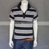 2016 New Model 100% Cotton Mens` Short Sleeve Strip Polo Shirt With Rib Collar thumbnail-2