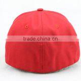 Red Cotton 6 Panel Unisex Custom Fitted Flex Fit/flexfit Baseball Caps and Hats Embroidered thumbnail-4