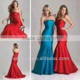 Taffeta Trumpet Sweet Heart Teal Colored Bridesmaid Dresses thumbnail-1