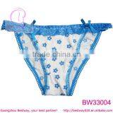 Hot Sex Images Girl Blue Floral Bikini Panty in Apparels