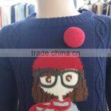 Latest Fashion Sweater Blouse Design Kid Pullover Plain Style Sweater(KS4415) thumbnail-2