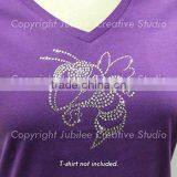 Hornet or Yellow Jacket Iron On Rhinestone Crystal T-shirt Transfer by Jubilee Rhinestones thumbnail-1