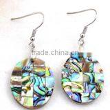 Pink Crystal Abalone Shell Earrings Eco-friendly Paua Earrings Female Loved Style Shell Earrings thumbnail-2