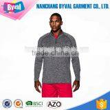 Sports Apparel 1/4 Zipper 100%polyester Long Sleeve Dry Fit Shirts Half Zip Shirts Quick Dry Gym Wear thumbnail-2