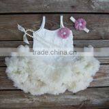 Hot Sale Vintage Baby Outfit Girls Petti Skirt Outfit With Beautiful Flower Headband thumbnail-2