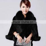 Winter Lady Black Faux Fur Shawls thumbnail-6