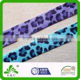 Oeko-tex100 Factory Popular Colorful Leopard Print Foldable Elastic Band thumbnail-1