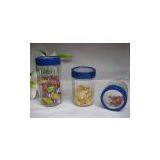 Clear Glass Canisters With Color Lid thumbnail-2