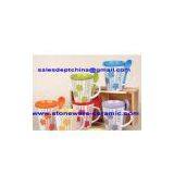 Stoneware Mug With Spoon and Cover thumbnail-1