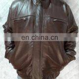 Designer Brown Genuine Leather Jackets for Men 2017