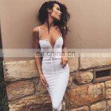 Amigo Women's Sexy Slim Fit Sleeveless Stretchy Bodycon Midi Dresses thumbnail-4