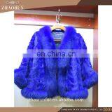 2016 Winter Dyed Mink Fur Coat Jacket Lady Elegant Real Mink Parka With Fox Fur Collar thumbnail-2