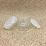 100g Empty Transparent Plastic PET Round Mask Jar With Silver Aluminum Cap thumbnail-3